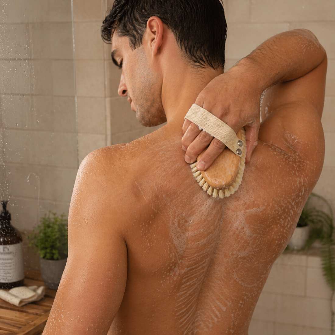 Beechwood Bath Brush with Natural Sisal Bristles I use
