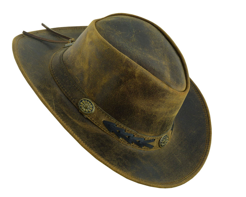 Western Leather Hat for Men and Women shapeable Sahara