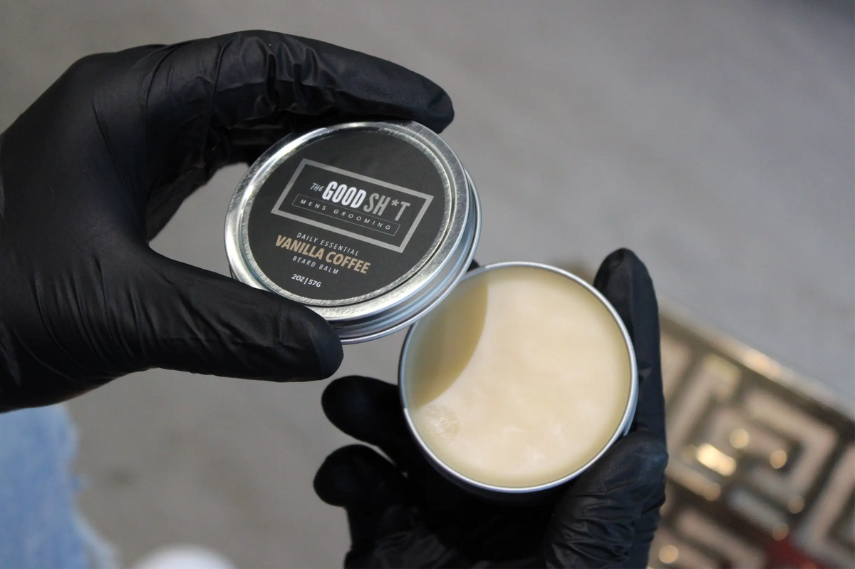 Good Sh*t Brand Beard Balm open lid