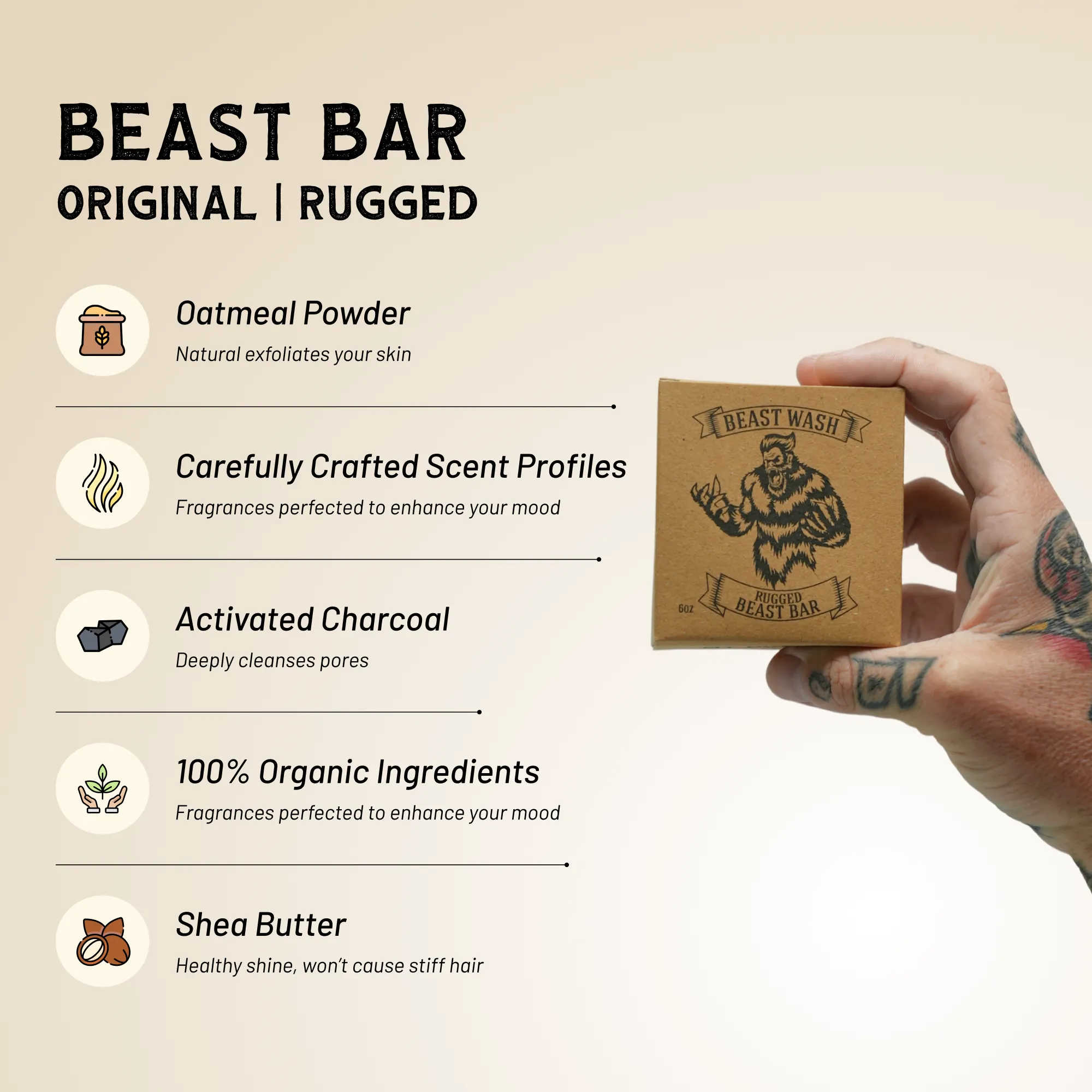Johnny Slick Beast Body Wash Bar Soap