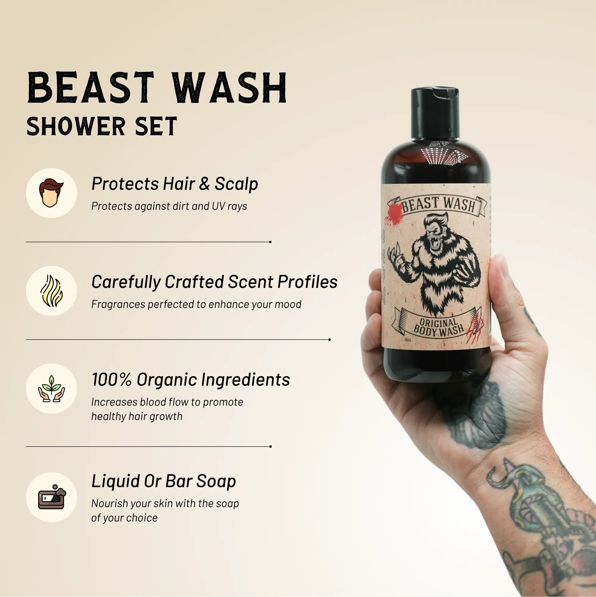 Johnny Slick Beast Wash Shower Set