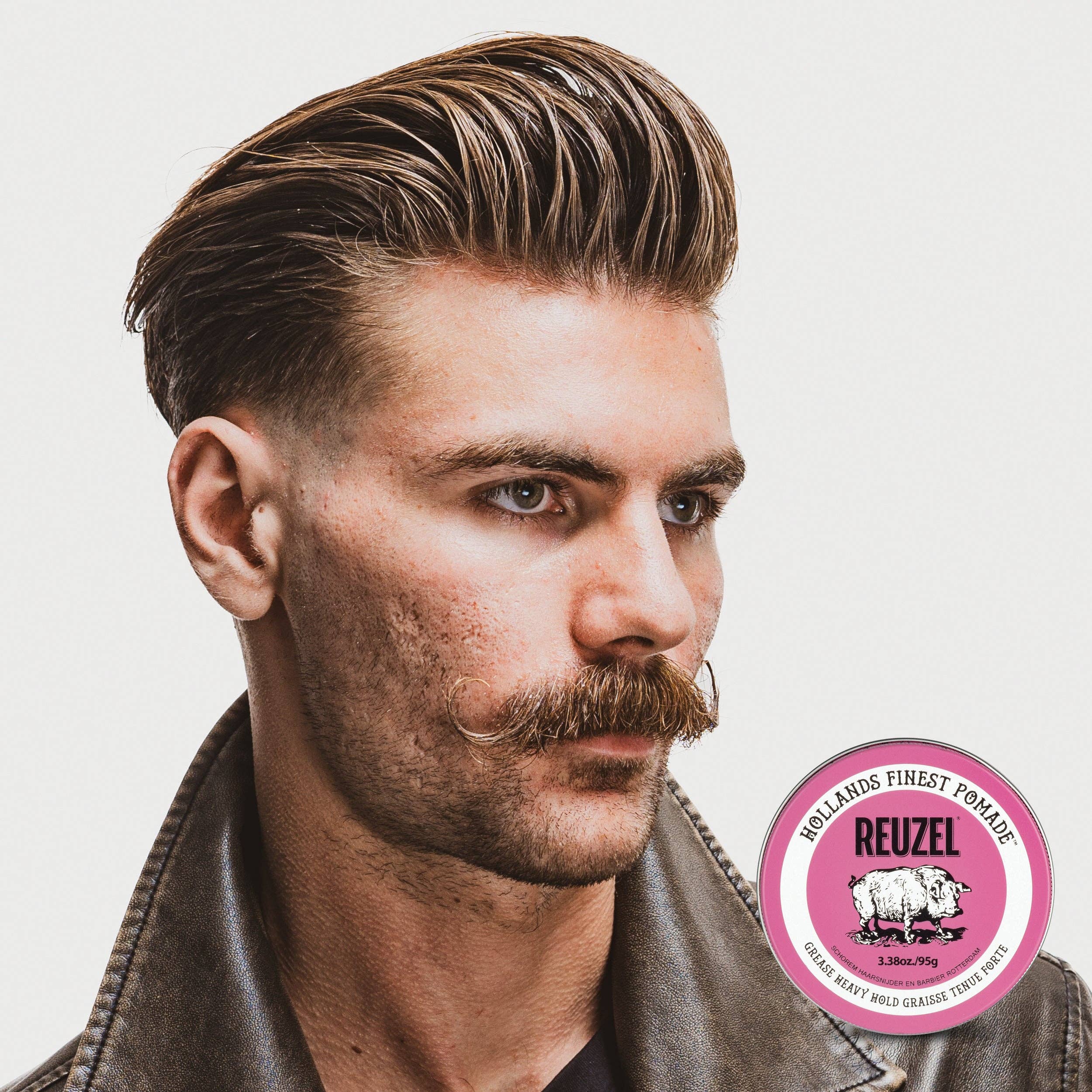 Reuzel Pink Pomade Grease Oil Based Medium Shine Strong Hold