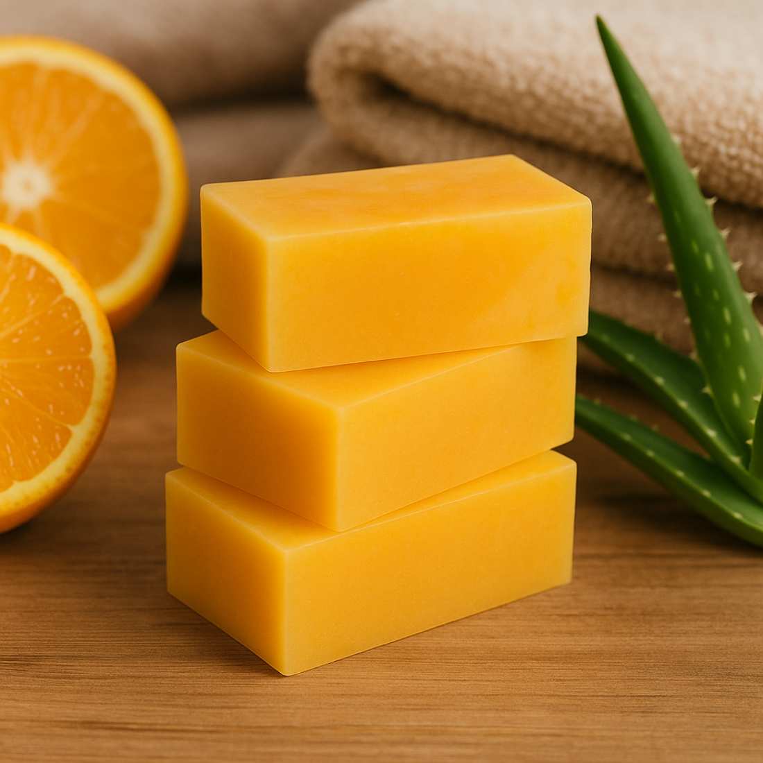Citrus Shampoo Bar stack of three