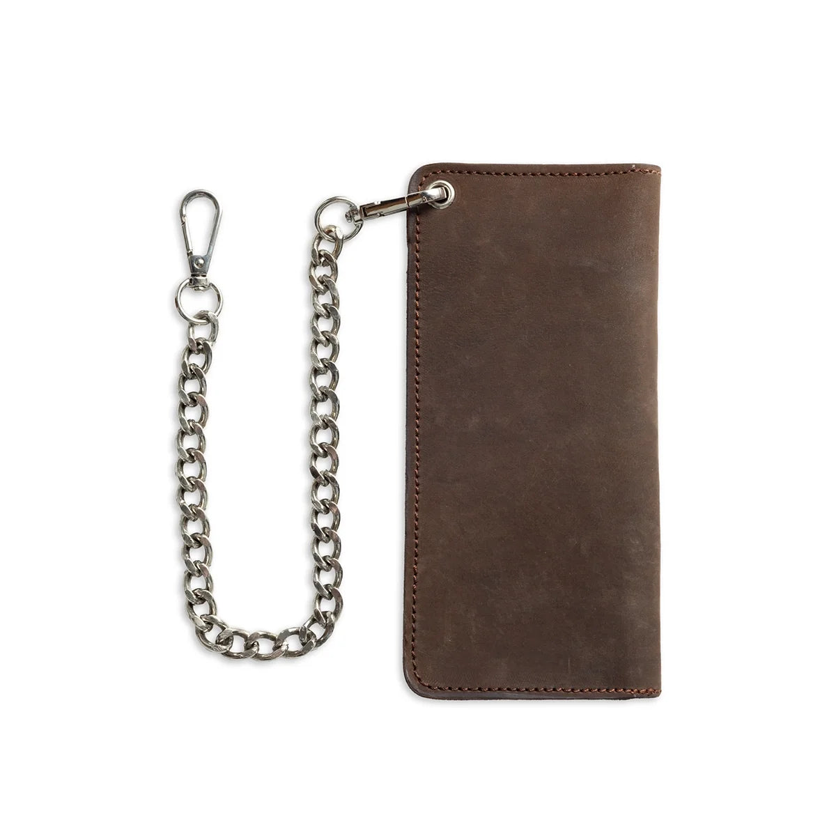 Large Vegetable Tanned Leather trucker Wallet with Chain