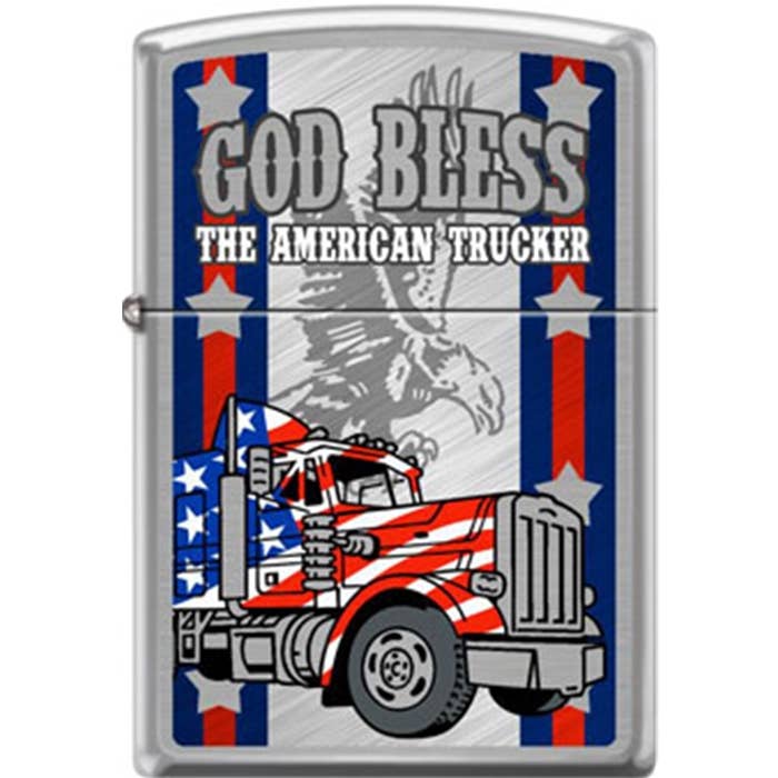 God Bless The US Trucker Zippo Lighter