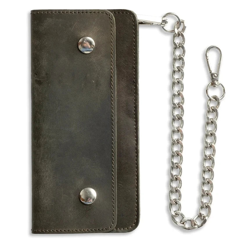 Large Vegetable Tanned Leather trucker Wallet alt view