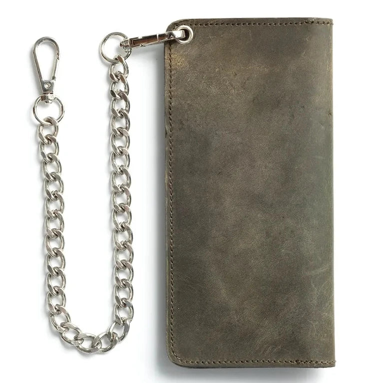 Large Vegetable Tanned Leather trucker Wallet