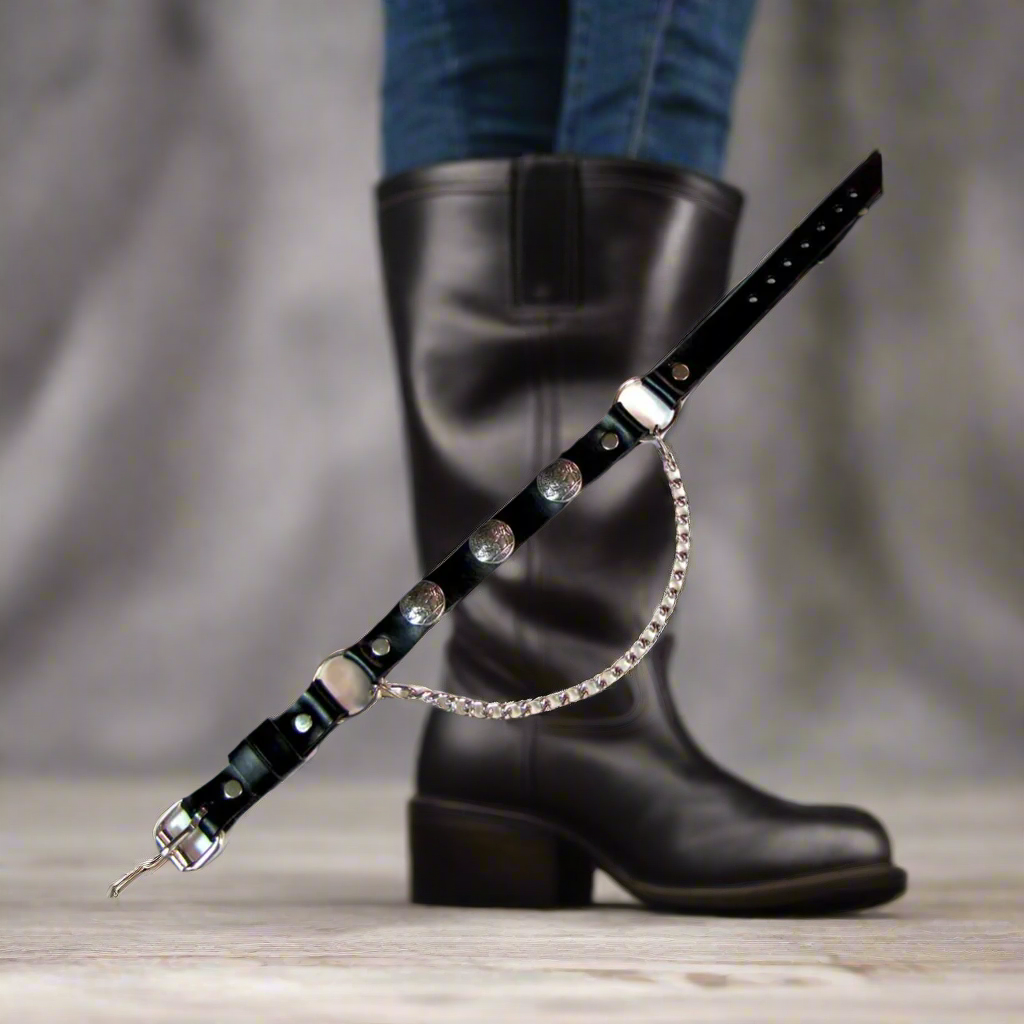 Boot Chain with 3 Buffalo Nickel Conchos