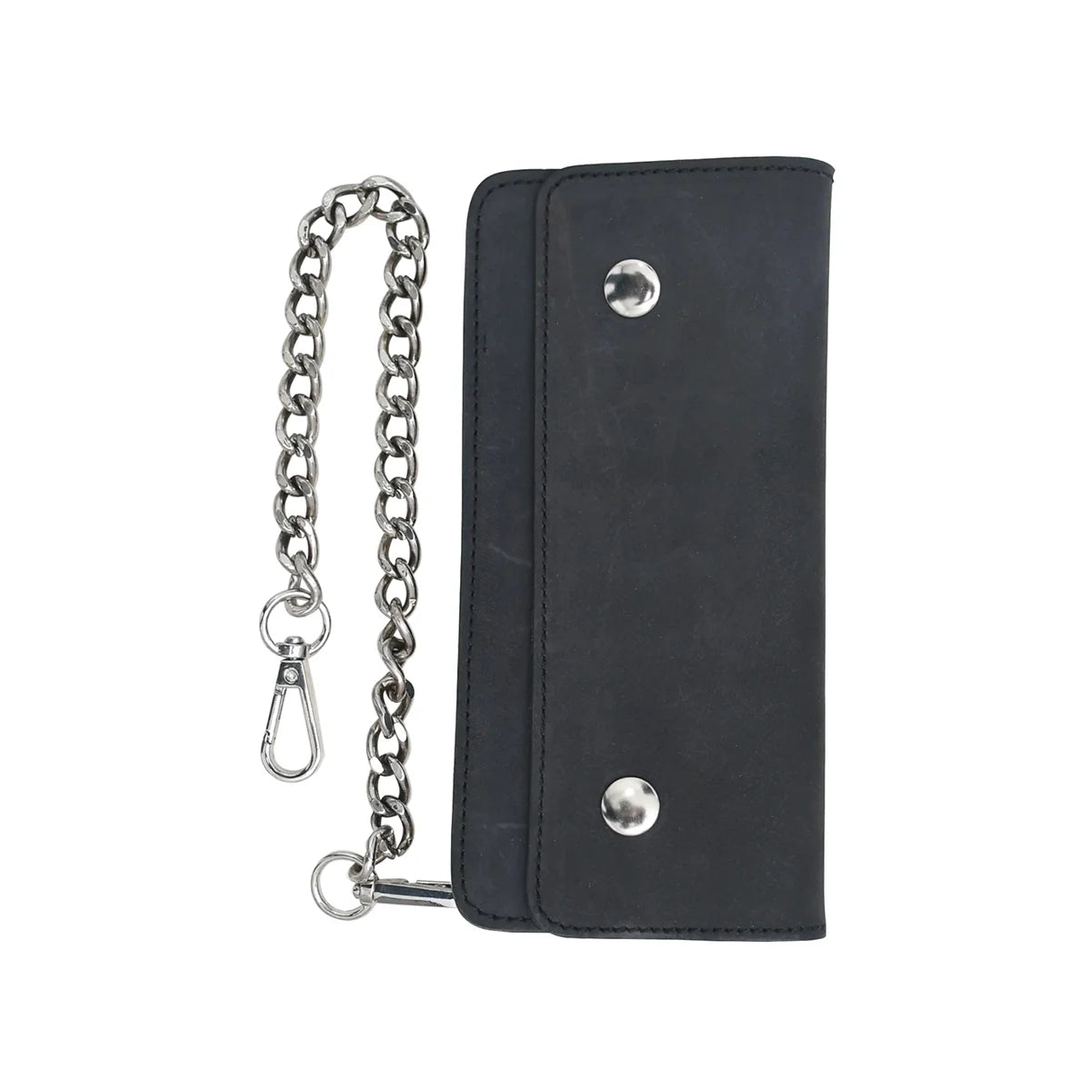Large Vegetable Tanned Leather trucker Wallet with Chain