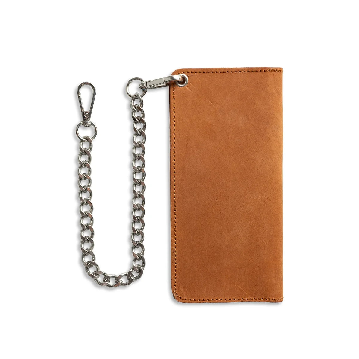 Large Vegetable Tanned Leather trucker Wallet with Chain