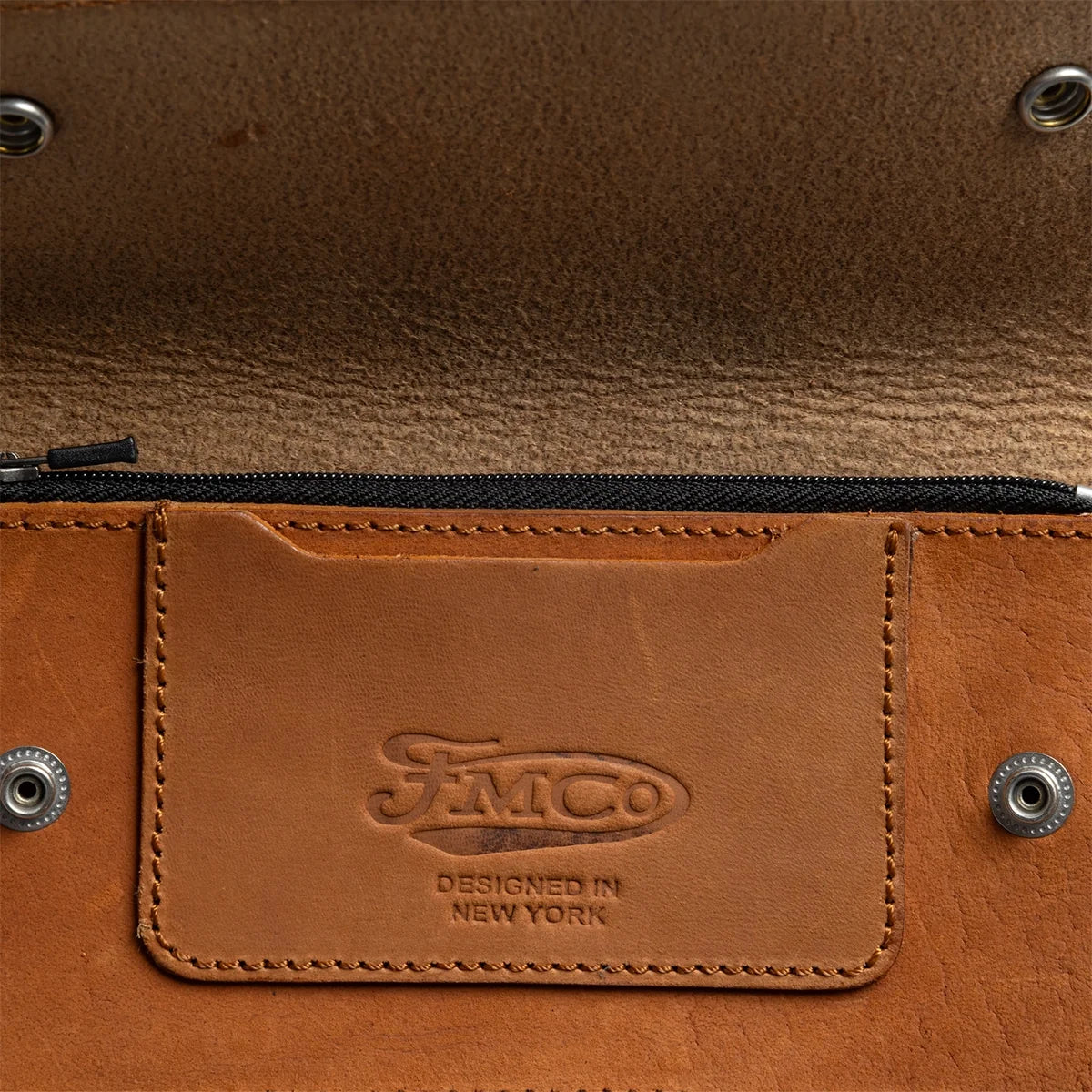 Large Vegetable Tanned Leather trucker Wallet with Chain