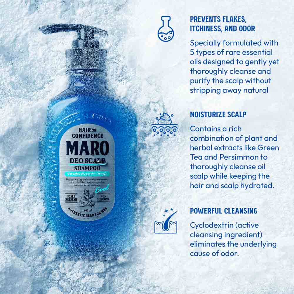 MARO Deo Scalp Cool Shampoo 2-Pack features