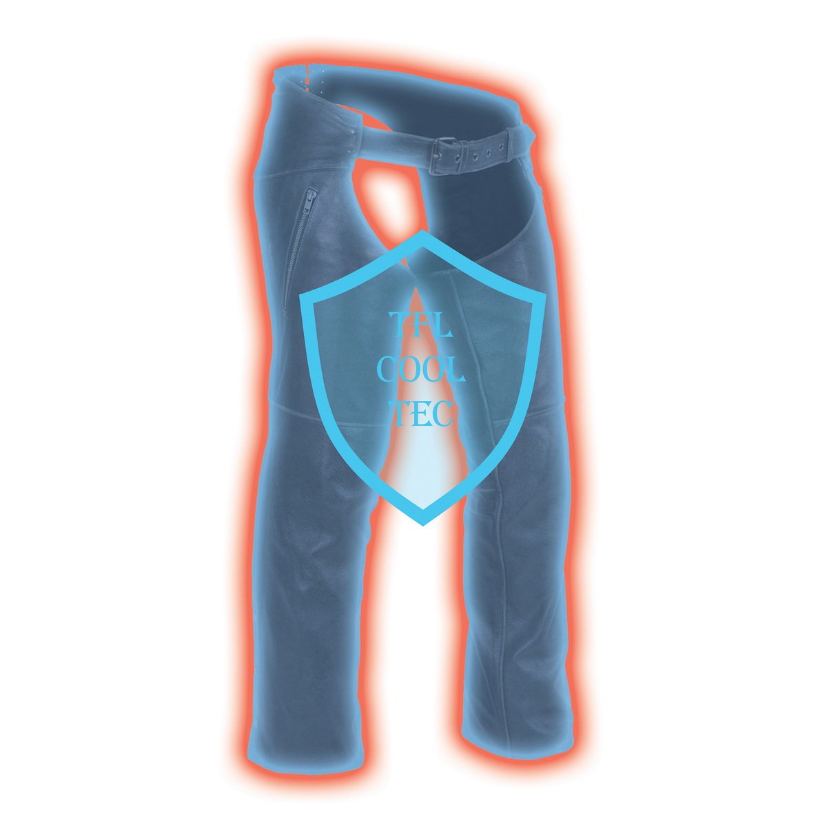 Milwaukee Leather MLM5502 Men's Black Premium Leather Motorcycle Rider Chaps w/ Cool-Tec Leather Treatment