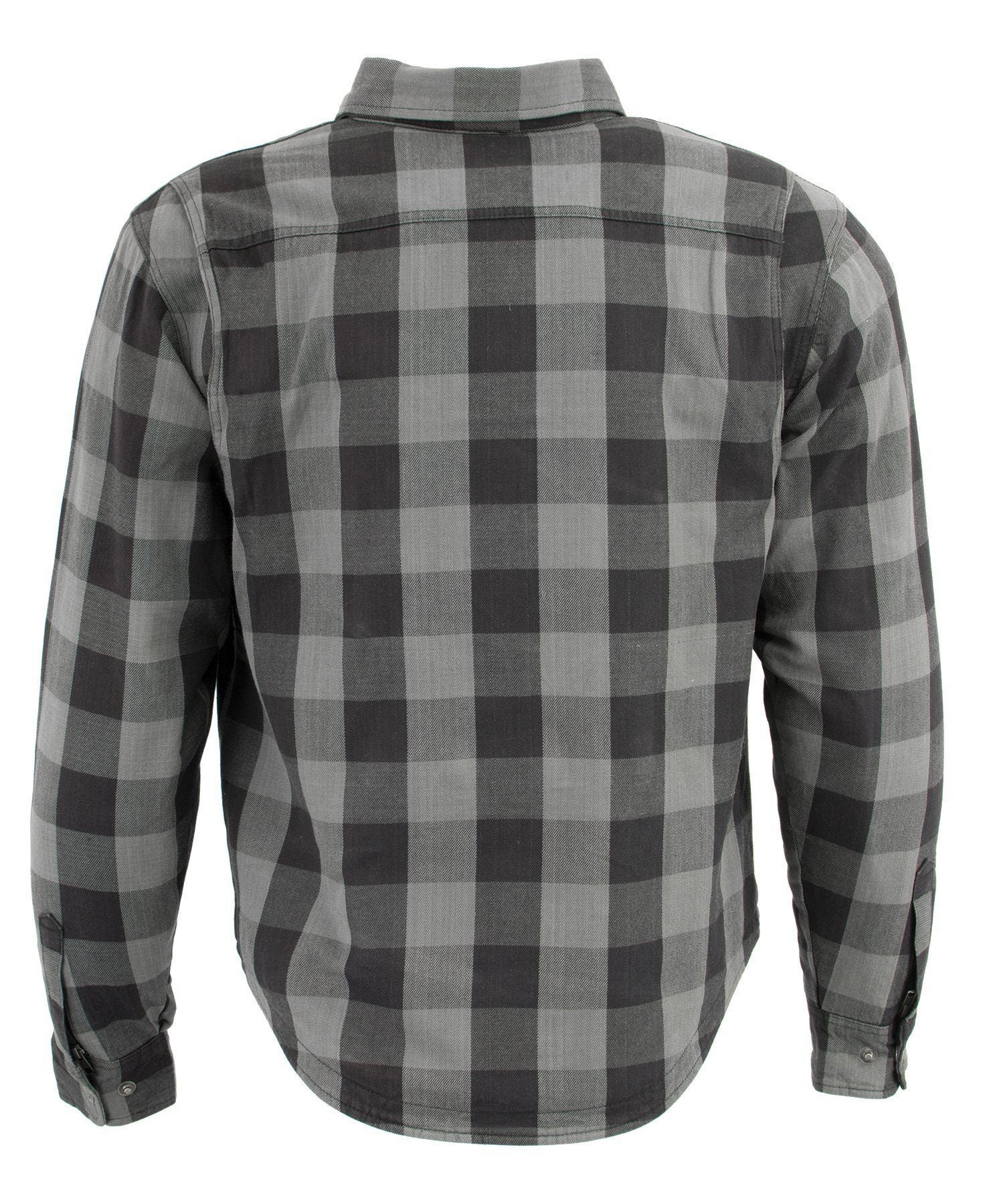 Milwaukee Leather MPM1630 Men's Plaid Flannel Biker Shirt w/ CE Armor - Reinforced w/ Aramid Fibers