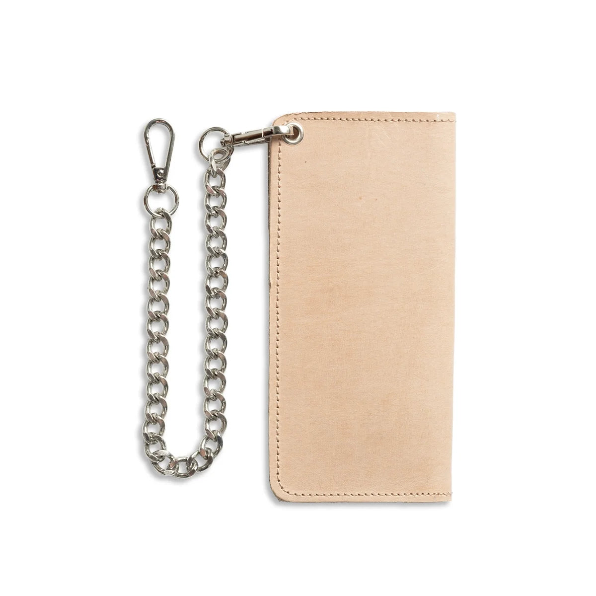 Large Vegetable Tanned Leather trucker Wallet with Chain