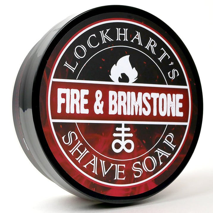 Fire and Brimstone Shave Soap by Lockhart's Authentic jar