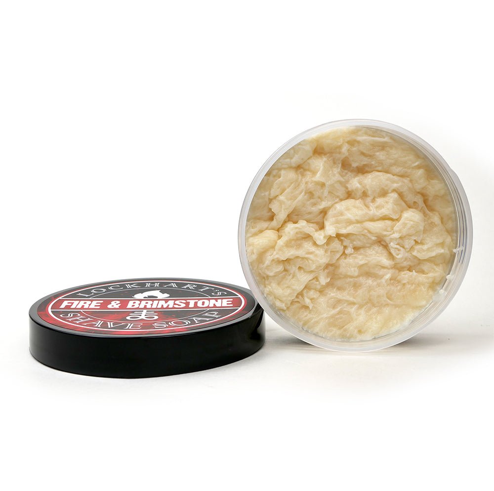 Fire and Brimstone Shave Soap by Lockhart's Authentic open