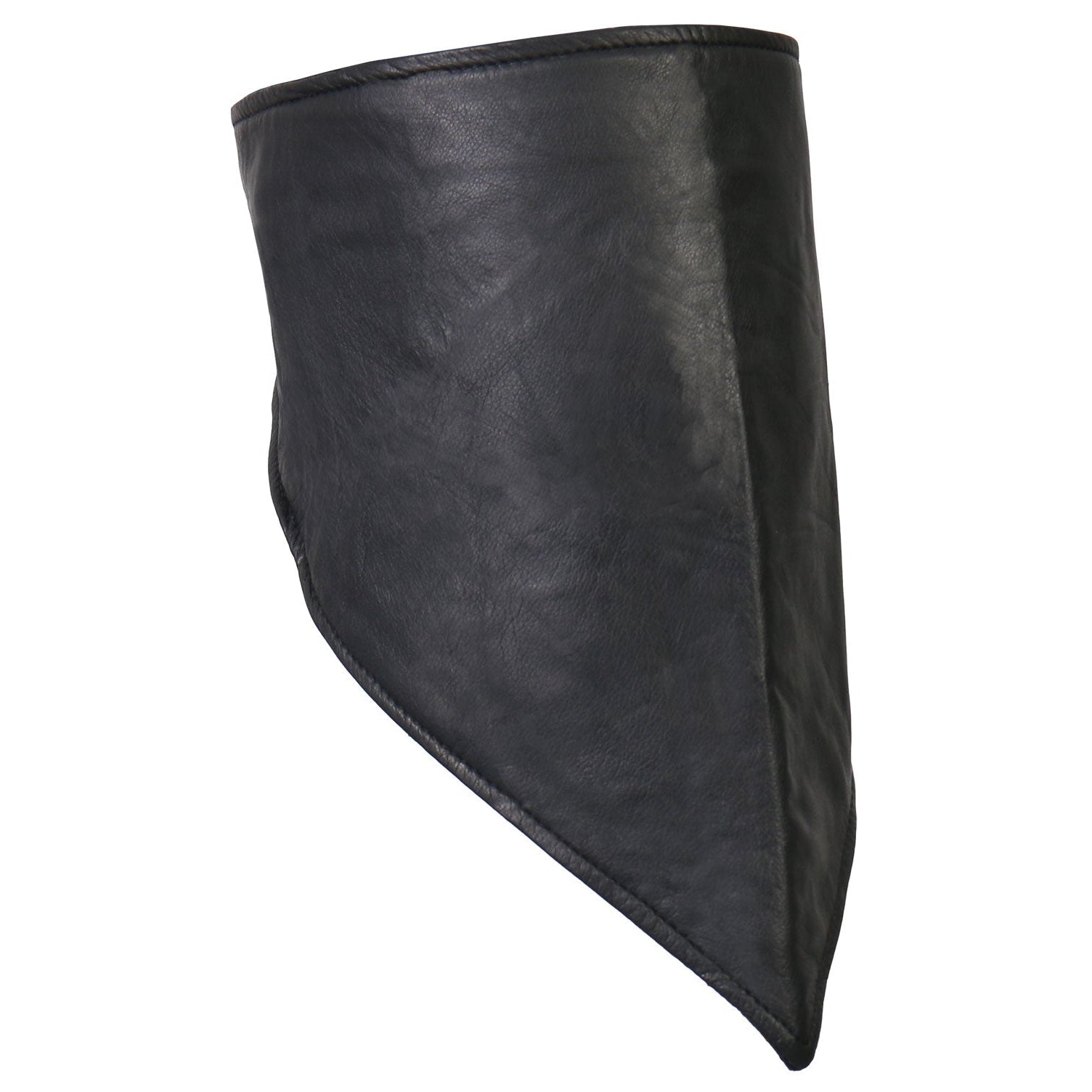 Hot Leathers NWL1009 Black Soft Leather Neck Warmer with Fleece Lining
