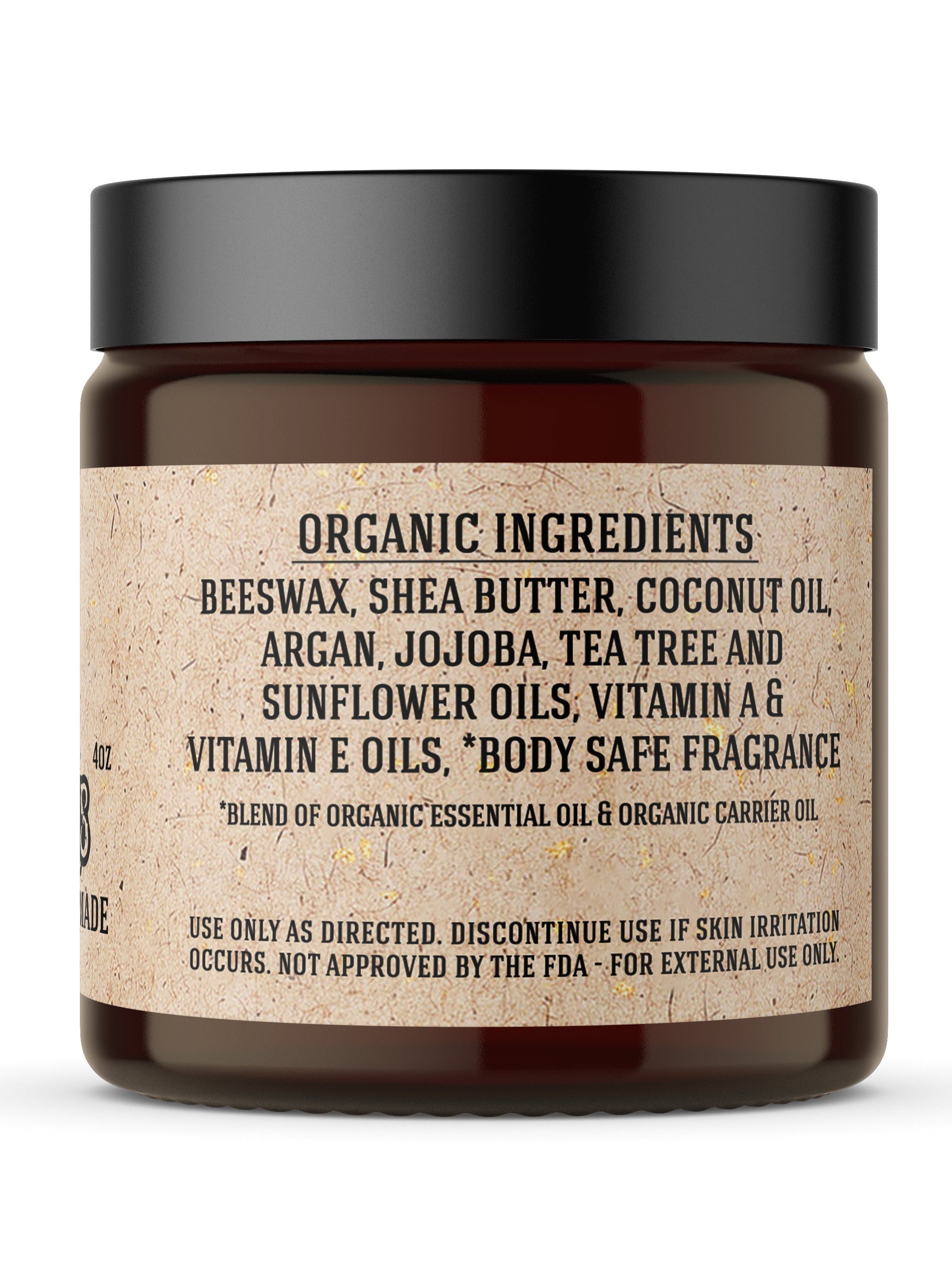 Organic Water Based Pomade Rear Label