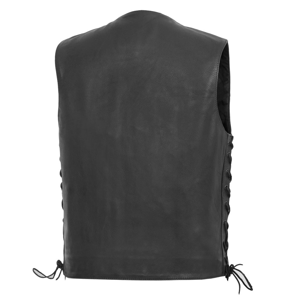 Rancher Men's Motorcycle Western Style Leather Vest