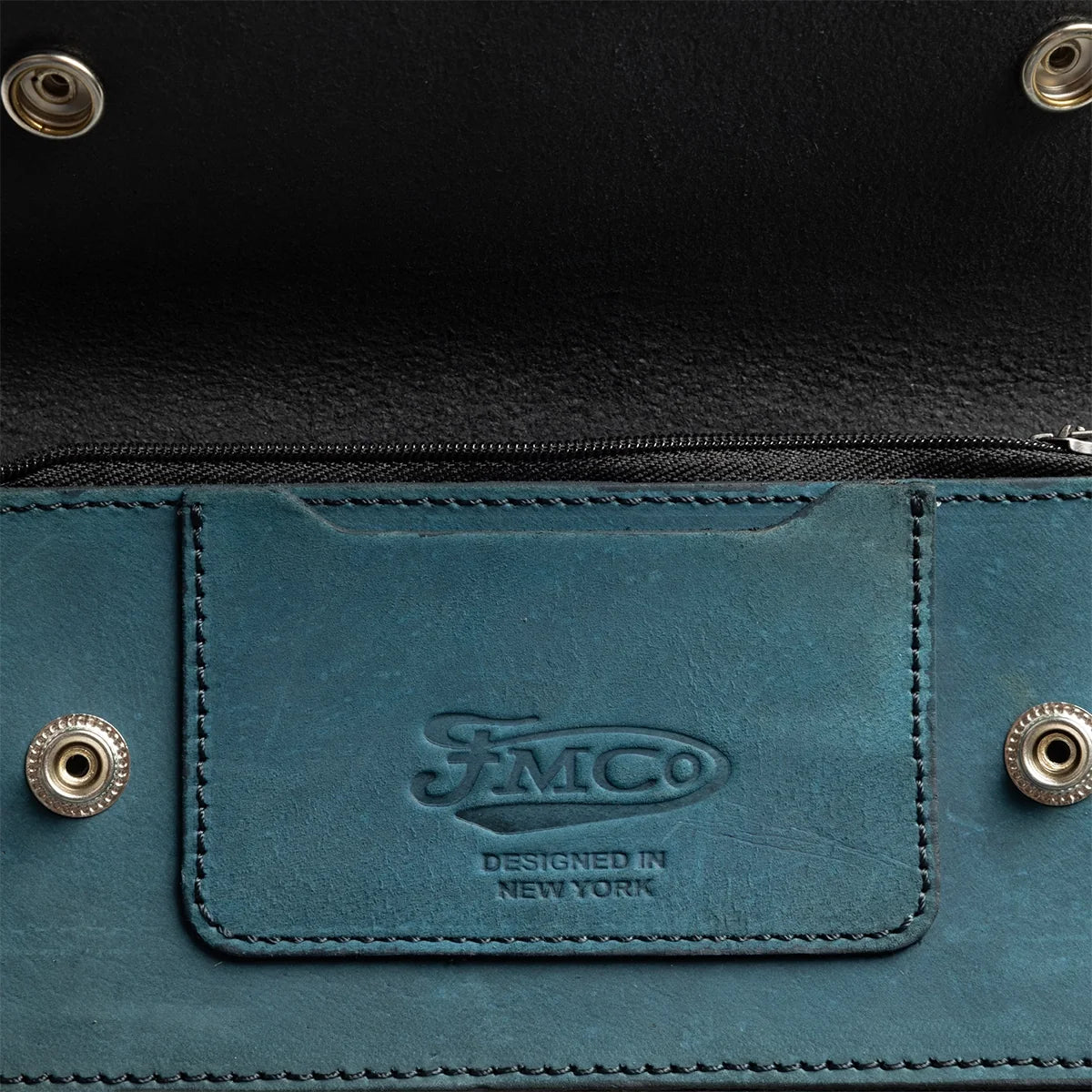 Large Vegetable Tanned Leather trucker Wallet with Chain