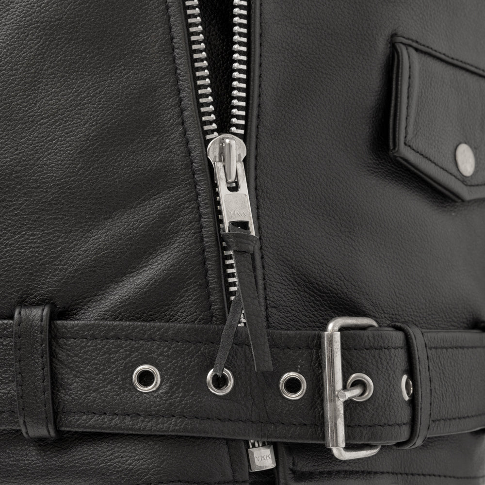 First Brand Superstar Men's Motorcycle Leather Jacket