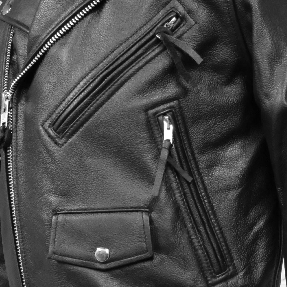 First Brand Superstar Men's Motorcycle Leather Jacket