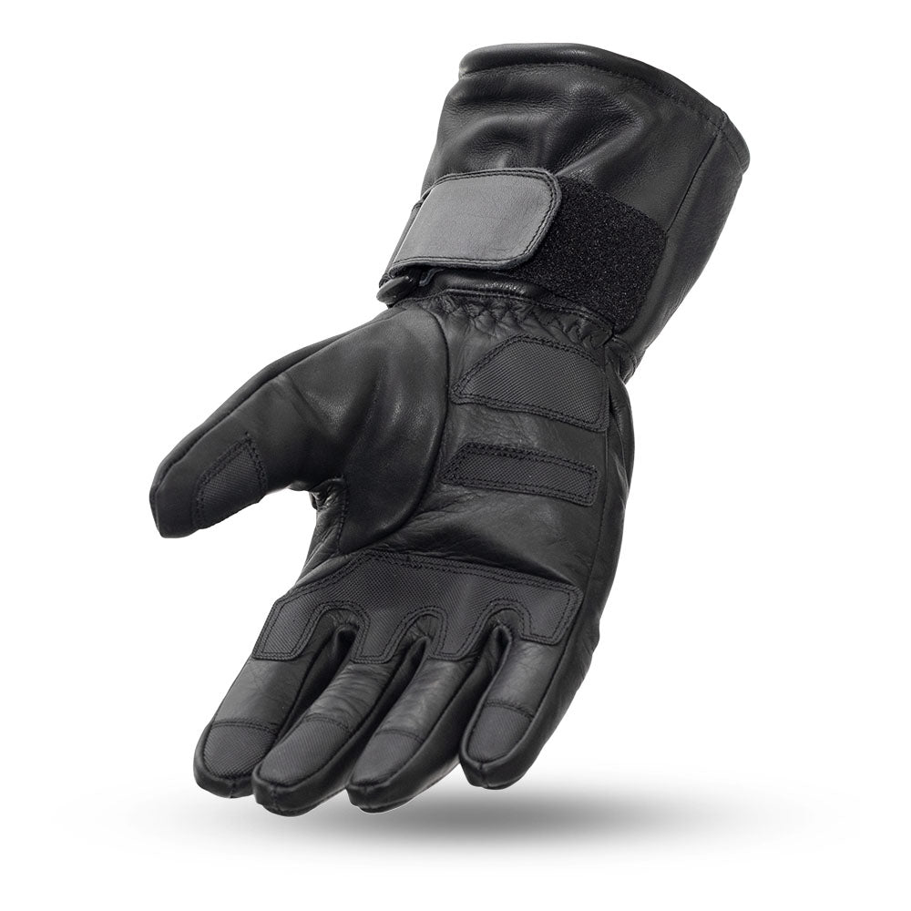 Throttle Gauntlet Leather Motorcycle Gloves FI188GEL