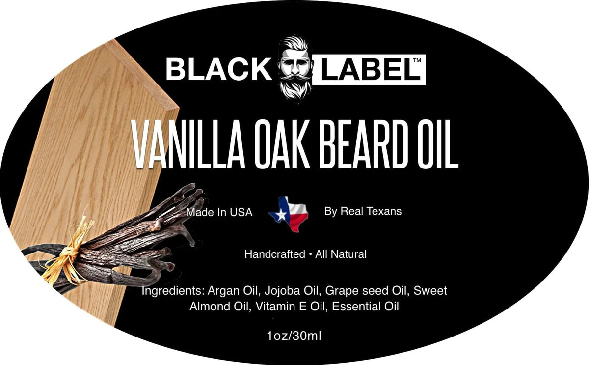 Vanilla Oak Beard Oil by Black Label label