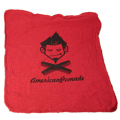 American Pomade Shop Rag with greaser illustration